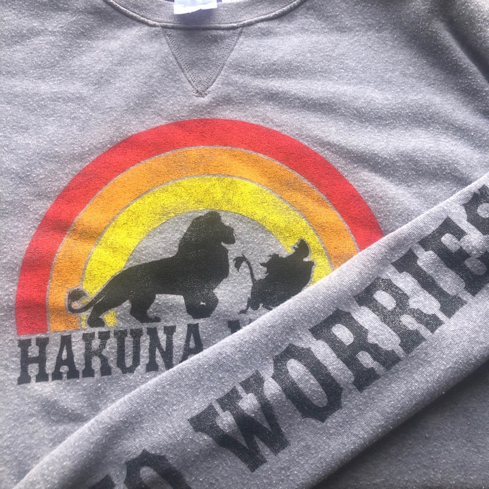 Disney lion king cropped sweatshirt